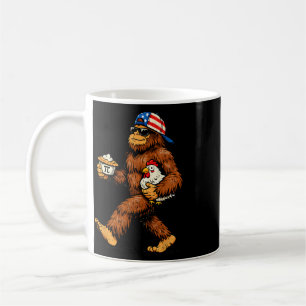 Bigfoot Holding Pi Math Chicken Funny Pi Day Teach Coffee Mug