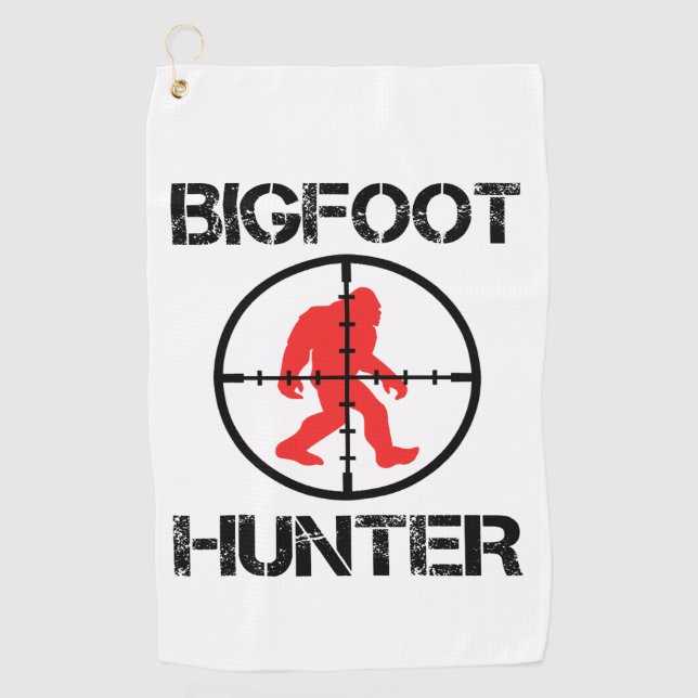 Bigfoot Hunter Funny Bigfoot Lover    Golf Towel (Front)