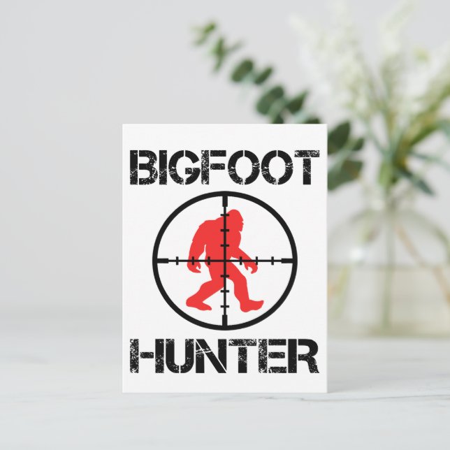 Bigfoot Hunter Funny Bigfoot Lover  Postcard (Standing Front)