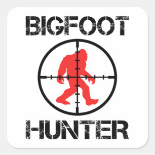 Bigfoot Hunter Funny Bigfoot Lover  Square Sticker