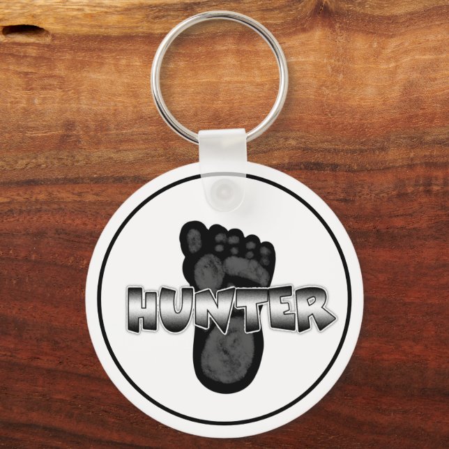 Bigfoot Hunter Keychain (Front)