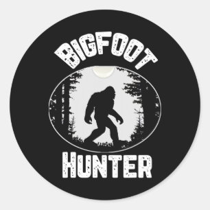 Bigfoot Hunter Sasquatch Funny Humour  Classic Round Sticker