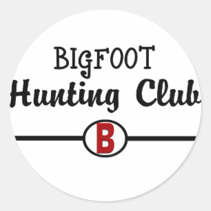 Bigfoot Hunting Club Classic Round Sticker