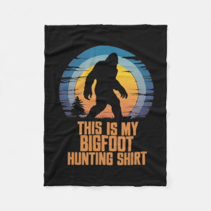 Bigfoot Hunting This Is My Hunting Bigfoot  Fleece Blanket
