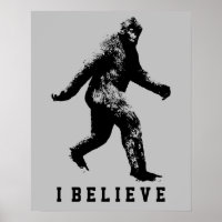 Bigfoot I Believe Customisable Text
