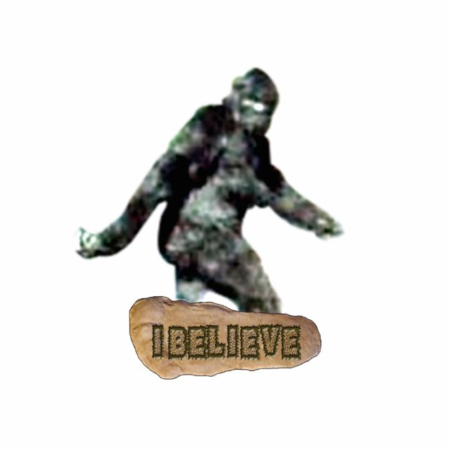 Bigfoot I Believe Cutout Photo Sculpture Magnet (Front)