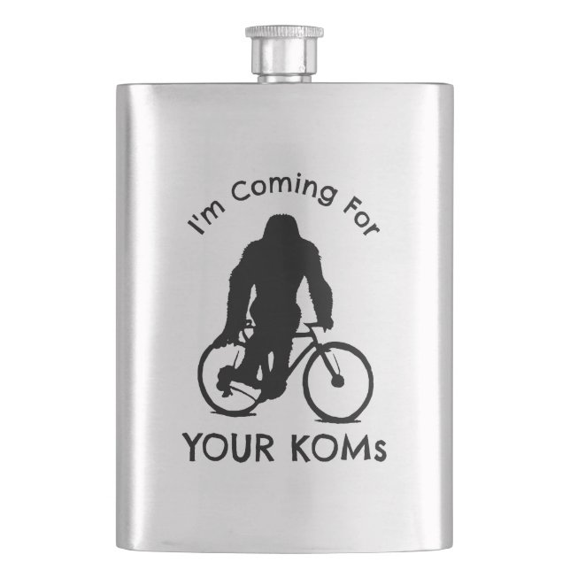 Bigfoot I'm Coming For Your KOMs Hip Flask (Front)