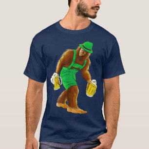 Bigfoot in Lederhosen Funny Oktoberfest Beer T-Shirt