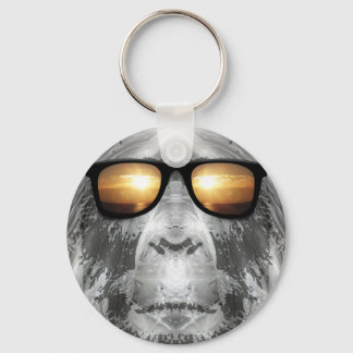 Bigfoot In Shades Key Ring