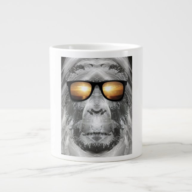 Bigfoot In Shades Large Coffee Mug (Front)