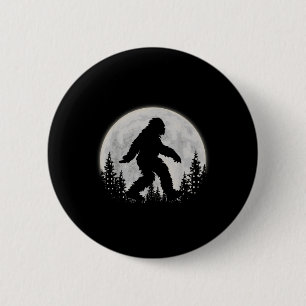 Bigfoot In The Forest Funny Sasquatch Bigfoot Moon 6 Cm Round Badge
