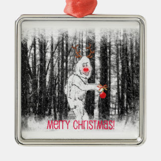 Bigfoot in the Forest Holiday Ornament