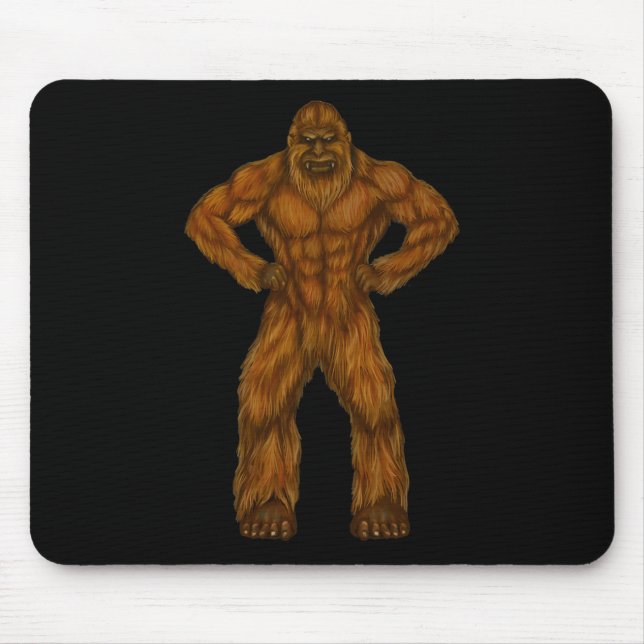 Bigfoot Is A Body Builder - Body Builder Sasquatch Mouse Mat (Front)