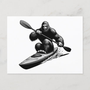Bigfoot Kayak Holiday Postcard