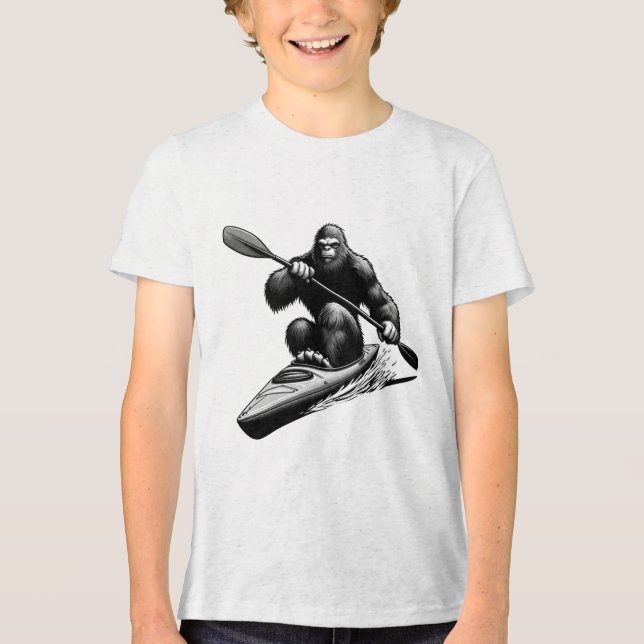 Bigfoot Kayak  Tri-Blend Shirt (Front)