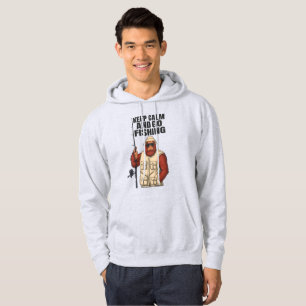 Bigfoot Keep Calm And Go Fishing Funny Hoodie