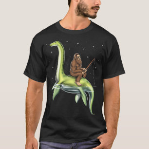 Bigfoot Loch Ness Monster Fishing T-Shirt