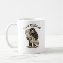 Bigfoot Loves California mug
