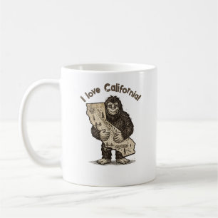 Bigfoot Loves California mug