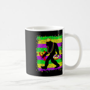 Bigfoot Mardi Gras Sasquatch Funny Men Kids Carniv Coffee Mug