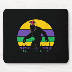 Bigfoot Mardi Gras Sasquatch Funny Men Kids Gift T Mouse Mat