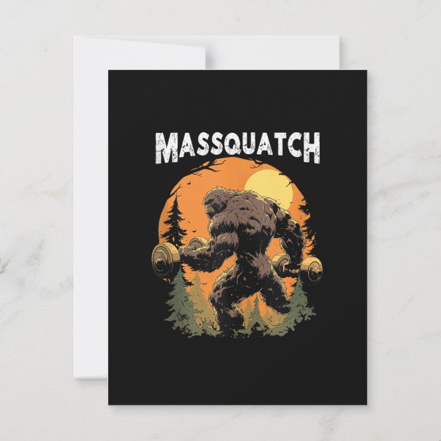 Bigfoot Massquatch Funny  Invitation (Back)