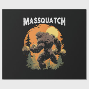Bigfoot Massquatch Funny Wrapping Paper