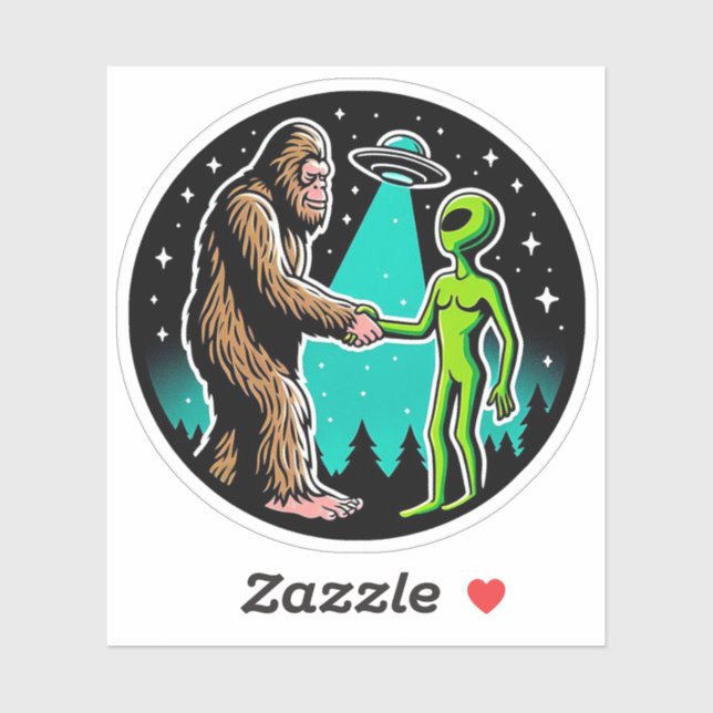 Bigfoot Meets Alien (Sheet)