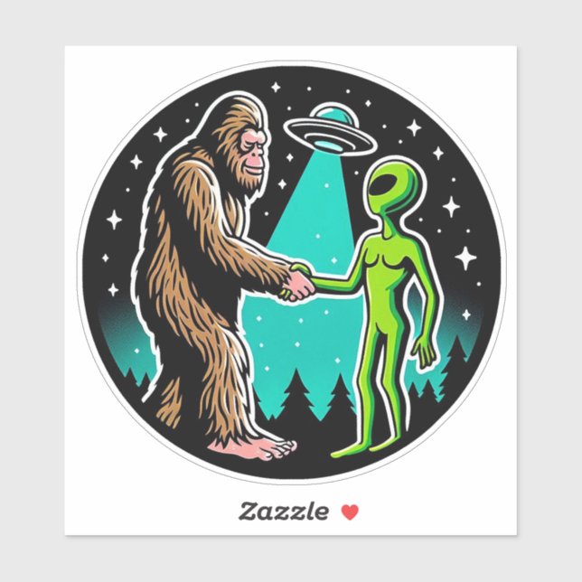 Bigfoot Meets Alien (Sheet)