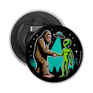 Bigfoot Meets Alien Bottle Opener
