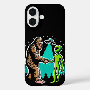 Bigfoot Meets Alien iPhone 16 Case