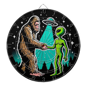 Bigfoot Meets Alien Dartboard