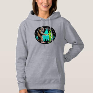Bigfoot Meets Alien Hoodie