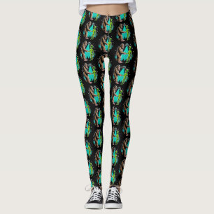 Bigfoot Meets Alien Leggings