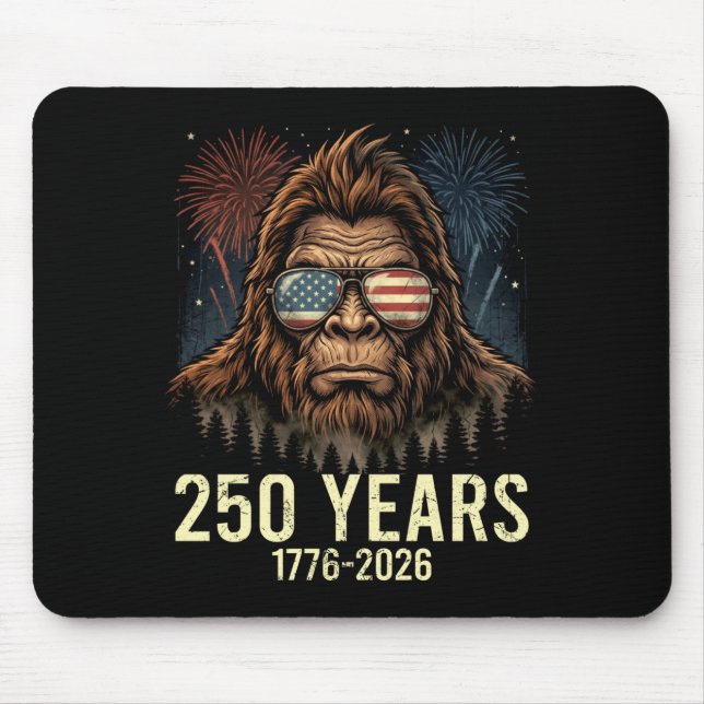 Bigfoot merica firework 4th of july 250 mouse mat (Front)