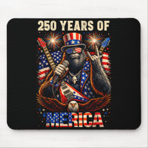 Bigfoot merica rock 4th of july eagle 250 mouse mat