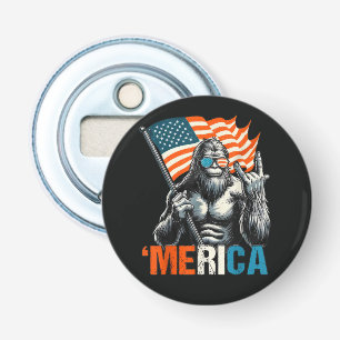Bigfoot Merica Rock American Flag Bottle Opener