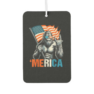 Bigfoot Merica Rock American Flag Car Air Freshener