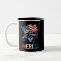 Bigfoot Merica Rock American Flag Patriotic 