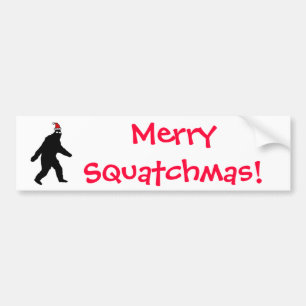 Bigfoot Merry Squatchmas! Bumper Sticker