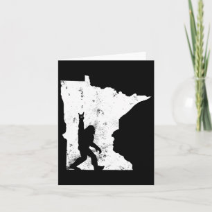 Bigfoot Minnesota State Map Sasquatch Men Women Gi Card