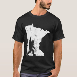 Bigfoot Minnesota State Map Sasquatch Men Women Gi T-Shirt