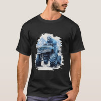 Bigfoot Monster Truck Blue Snow Mountain Driving L