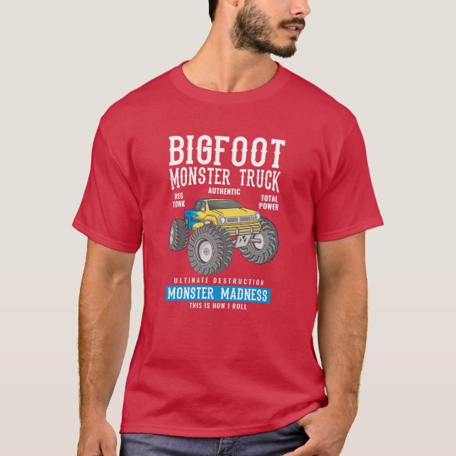 Bigfoot Monster Truck - Ultimate Destruction Desig T-Shirt (Front)