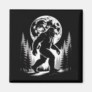 Bigfoot Moonlight Sasquatch Forest Cryptid Outdoor Magnet