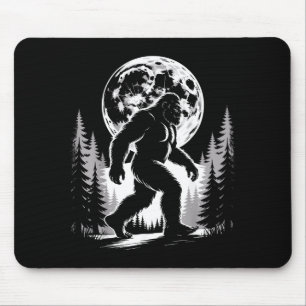 Bigfoot Moonlight Sasquatch Forest Cryptid Outdoor Mouse Mat