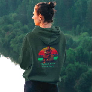 Bigfoot Morning Coffee Bigfoot Hair Don't Care Hoodie