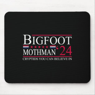 Bigfoot Mothman 2024 President Election Funny Vote Mouse Mat