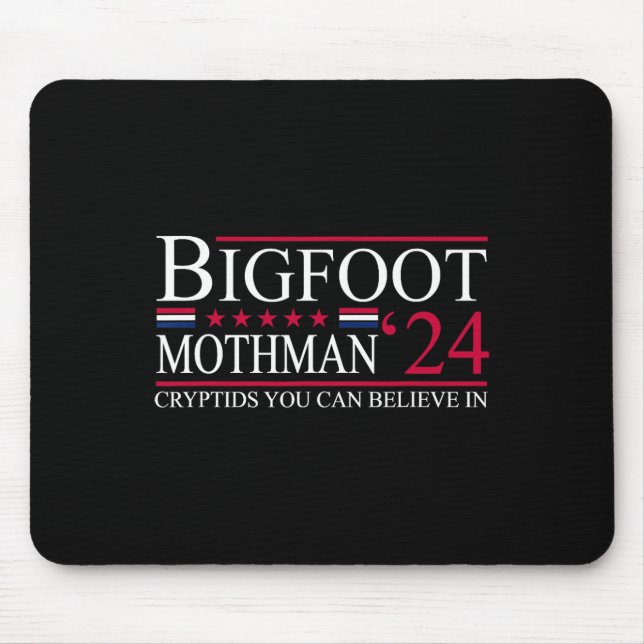Bigfoot Mothman 2024 President Election Funny Vote Mouse Mat (Front)