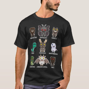 Bigfoot Mothman Wendigo Dogman - 8-Bit Cryptid T-Shirt